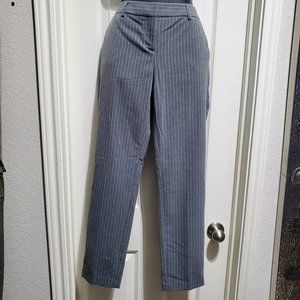 Adrienne Vittadini Women's Gray Pinstriped Dress Pants, Size 6